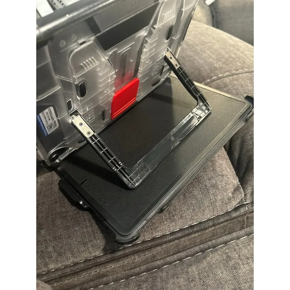 PIVOT by FlyBoys Black and Clear iPad Case w/ Red clip
